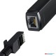 Baseus Air Joy Ethernet Adapter Type-C to RJ45 LAN  Port (1000Mbps Gigabit) Plastic Black